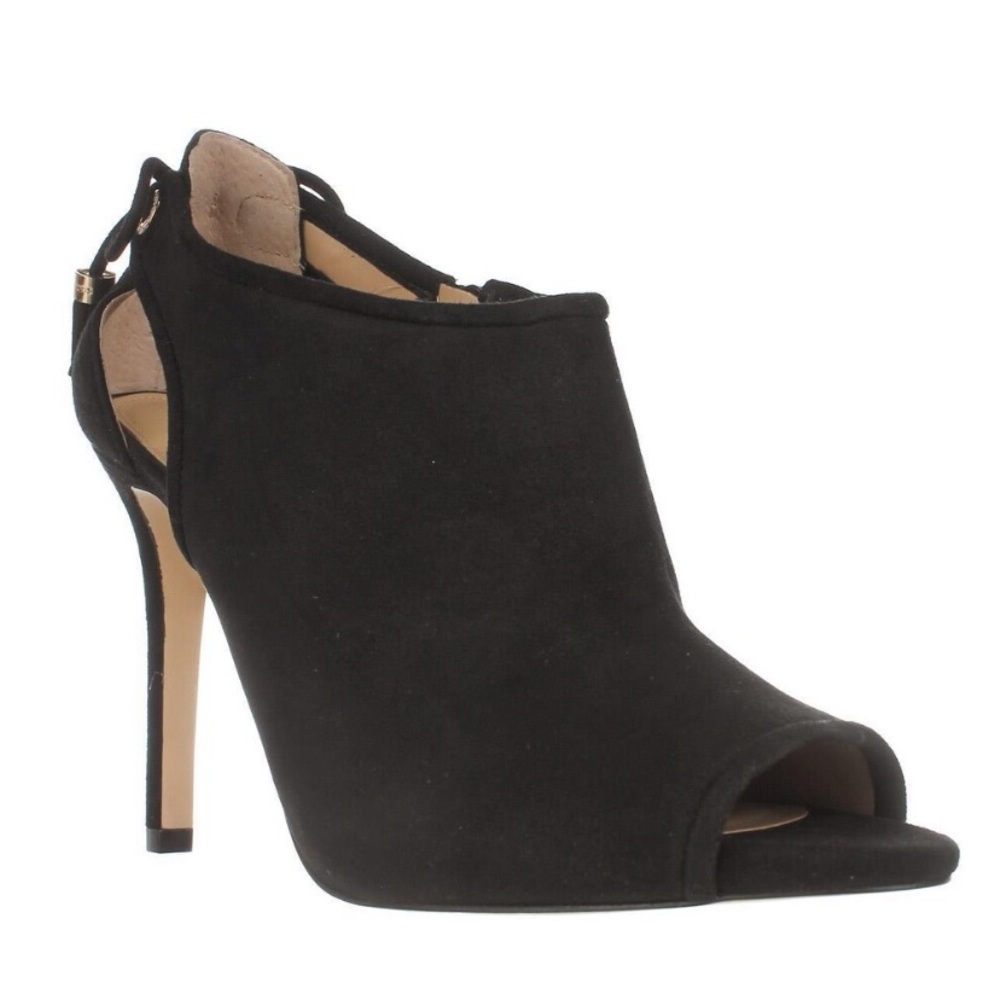 Michael Kors Suede Jennings Peep toe Bootie Heels